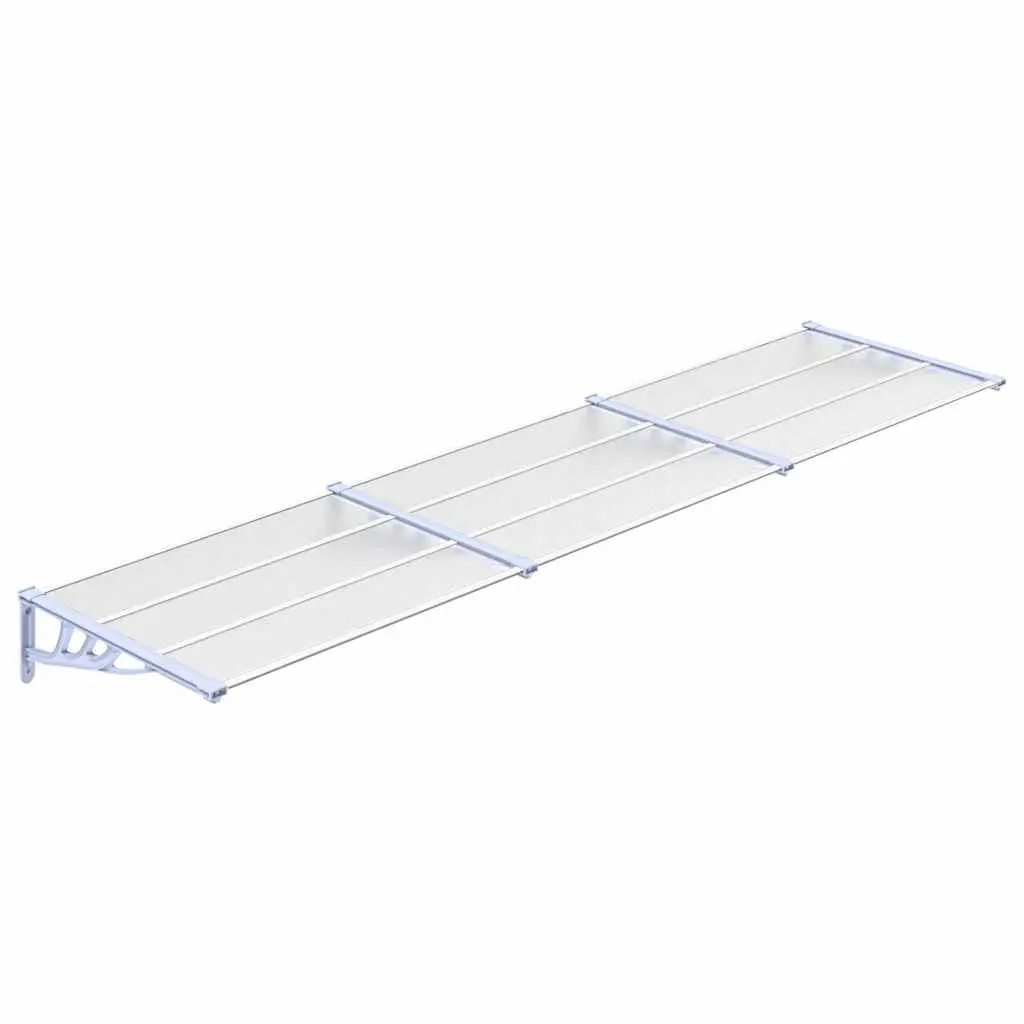 Door Canopy Polycarbonate Grey Transparent 358.5x90cm