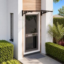 Practical Black Door Canopy 122x90 cm for Home Use