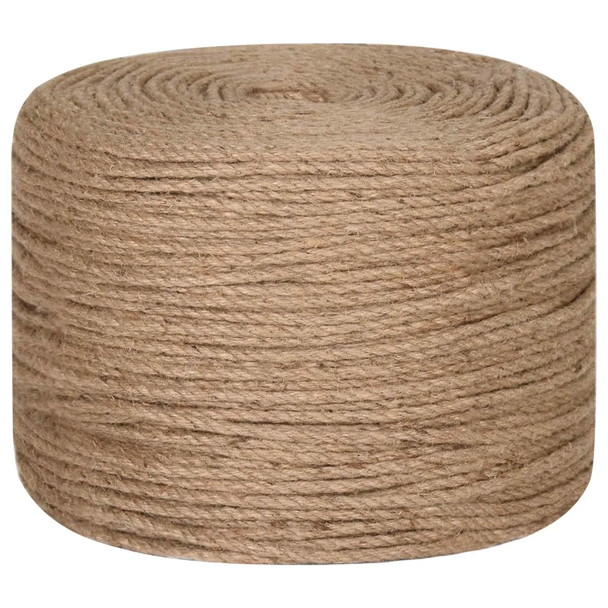 Natural Jute Rope 50m Long 10mm Thick Braided Twine Brown for Crafts Gardening Packing and Bundling