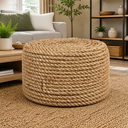 Jute Rope 50m Natural Braided Twine Brown Heavy Duty Craft Garden Bundling