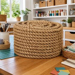 Jute Rope 25m Long 20mm Thick Natural Braided Twine Crafts Garden Bundling
