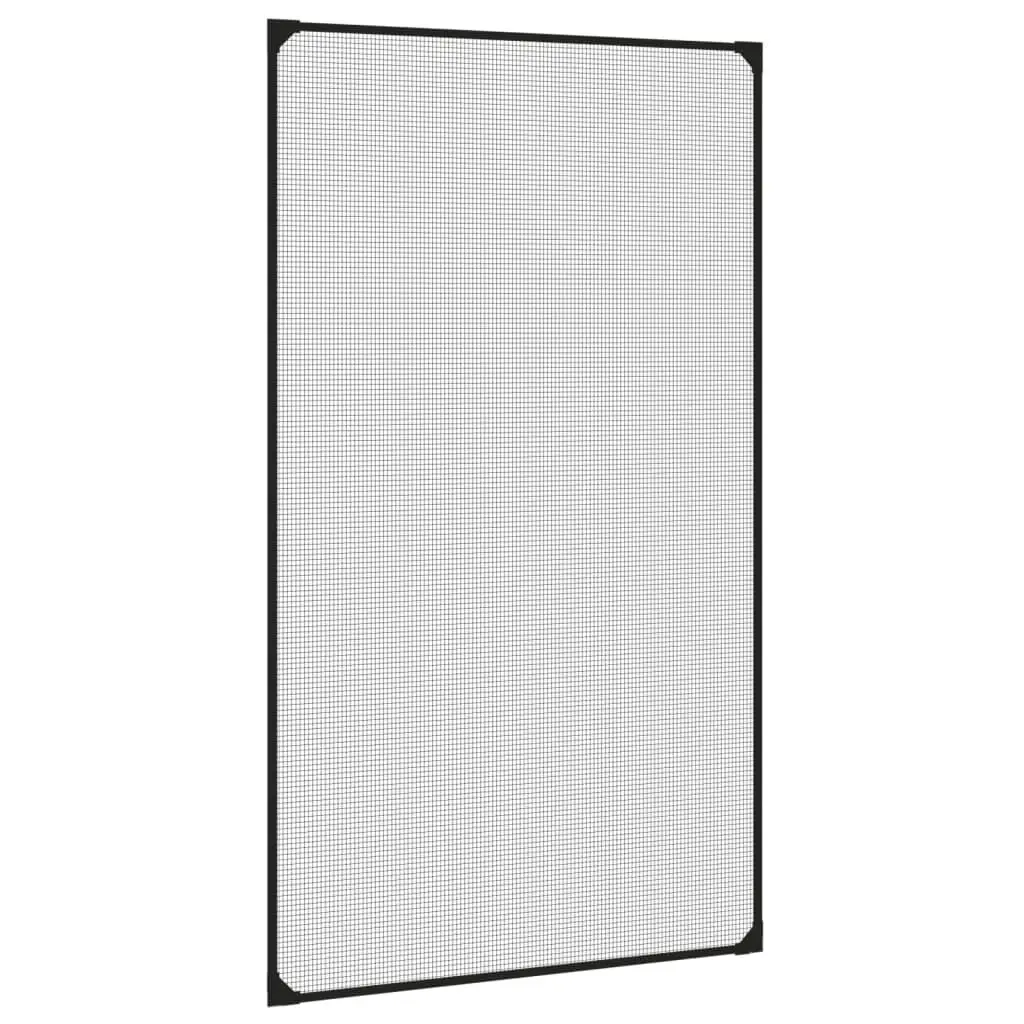 Insect Screen Fibreglass Mesh Anthracite 80x140cm Easy Installation