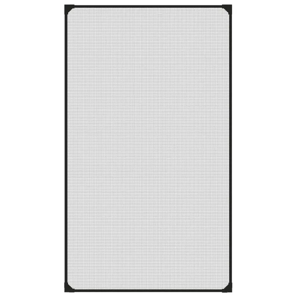 Insect Screen Fibreglass Mesh Anthracite 80x140cm Easy Installation