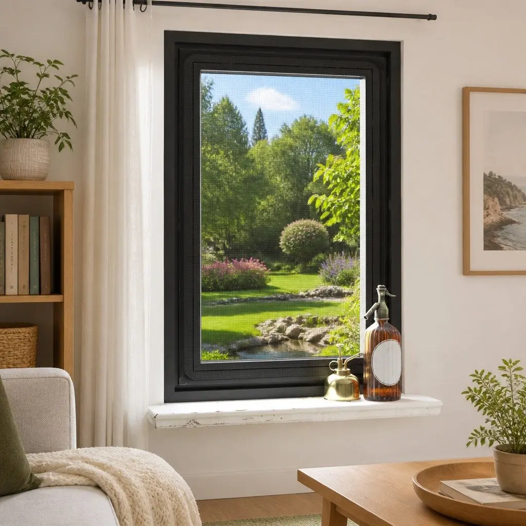 Insect Screen Magnetic Fly Mesh Anthracite 80x120cm UV Water Resistant Fibreglass for Windows