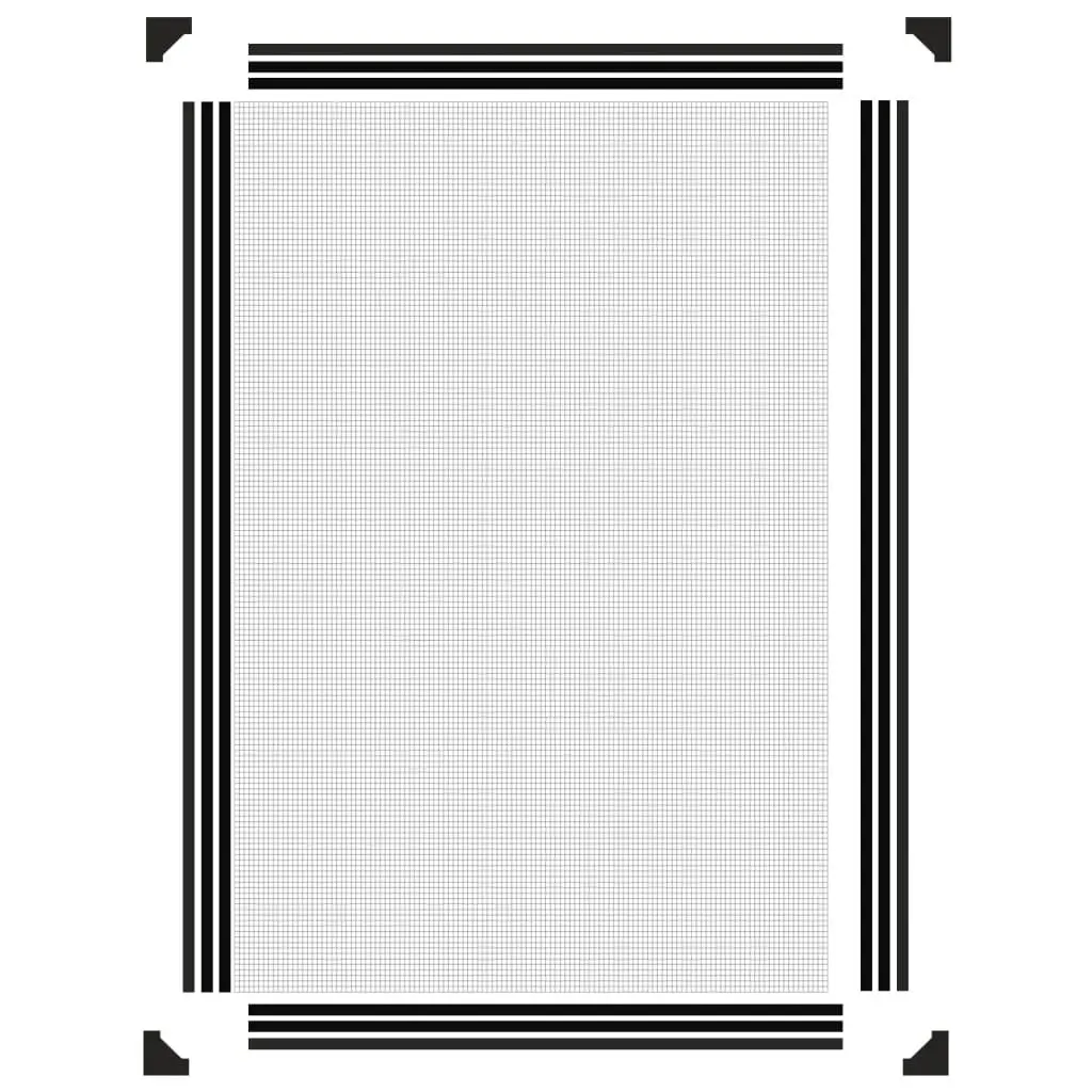 Insect Screen Magnetic Fly Mesh Anthracite 80x120cm UV Water Resistant Fibreglass for Windows