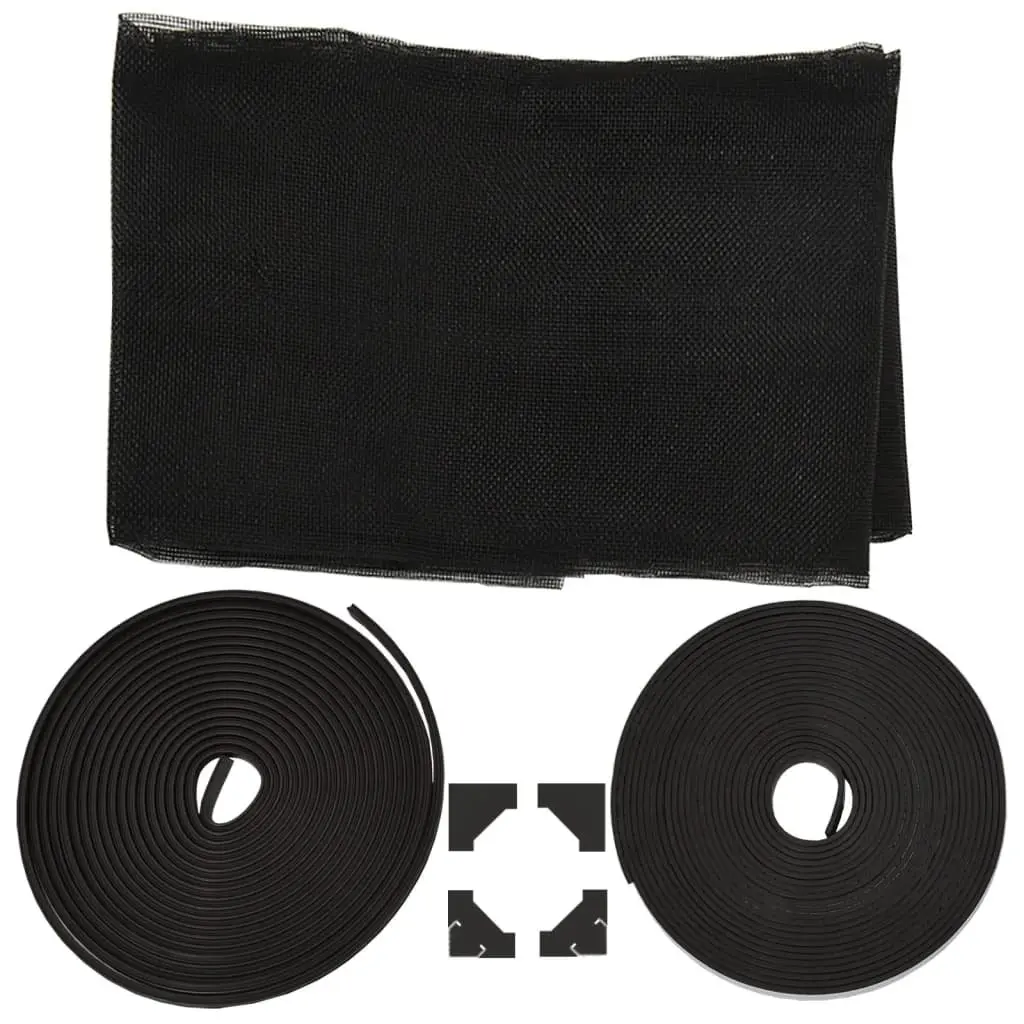 Insect Screen Magnetic Fly Mesh Anthracite 80x120cm UV Water Resistant Fibreglass for Windows