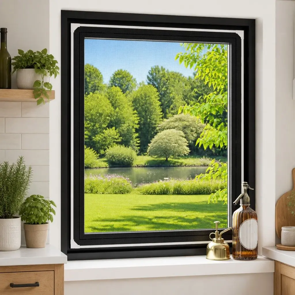 Magnetic Insect Screen Fibreglass Mesh 100x120 cm White