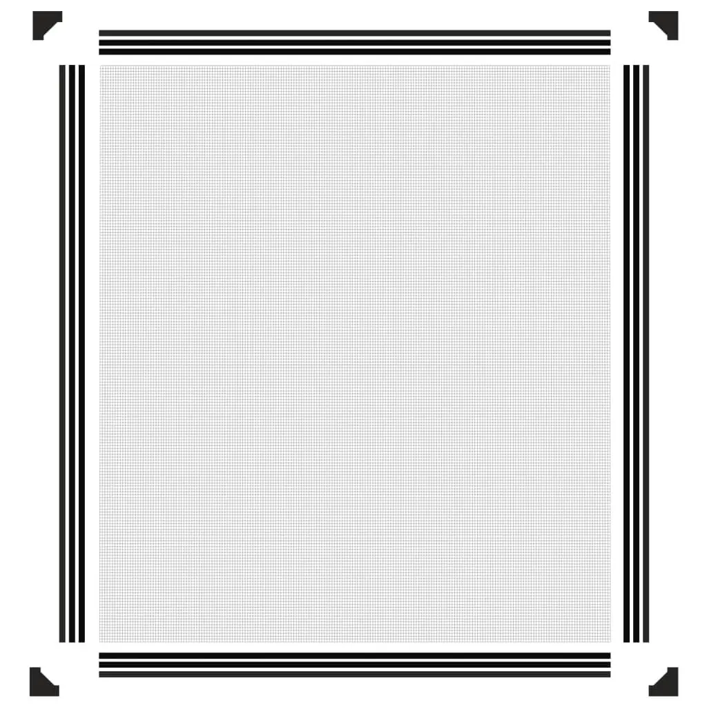 Magnetic Insect Screen for Windows Anthracite 130x150 cm Fibreglass Mesh