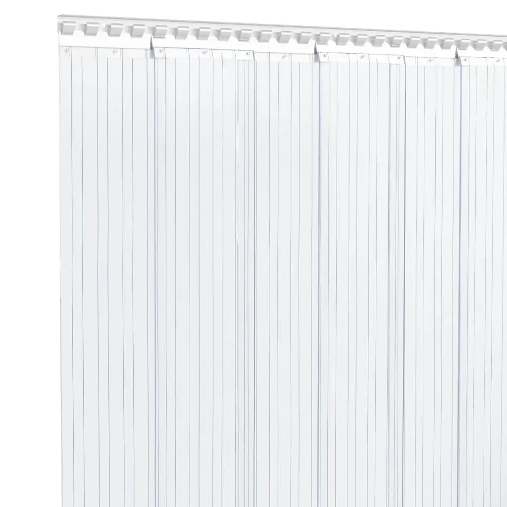 PVC Door Strip Transparent 200mm x 1.6mm 10m Roll for Thermal Insulation Indoor Outdoor Use