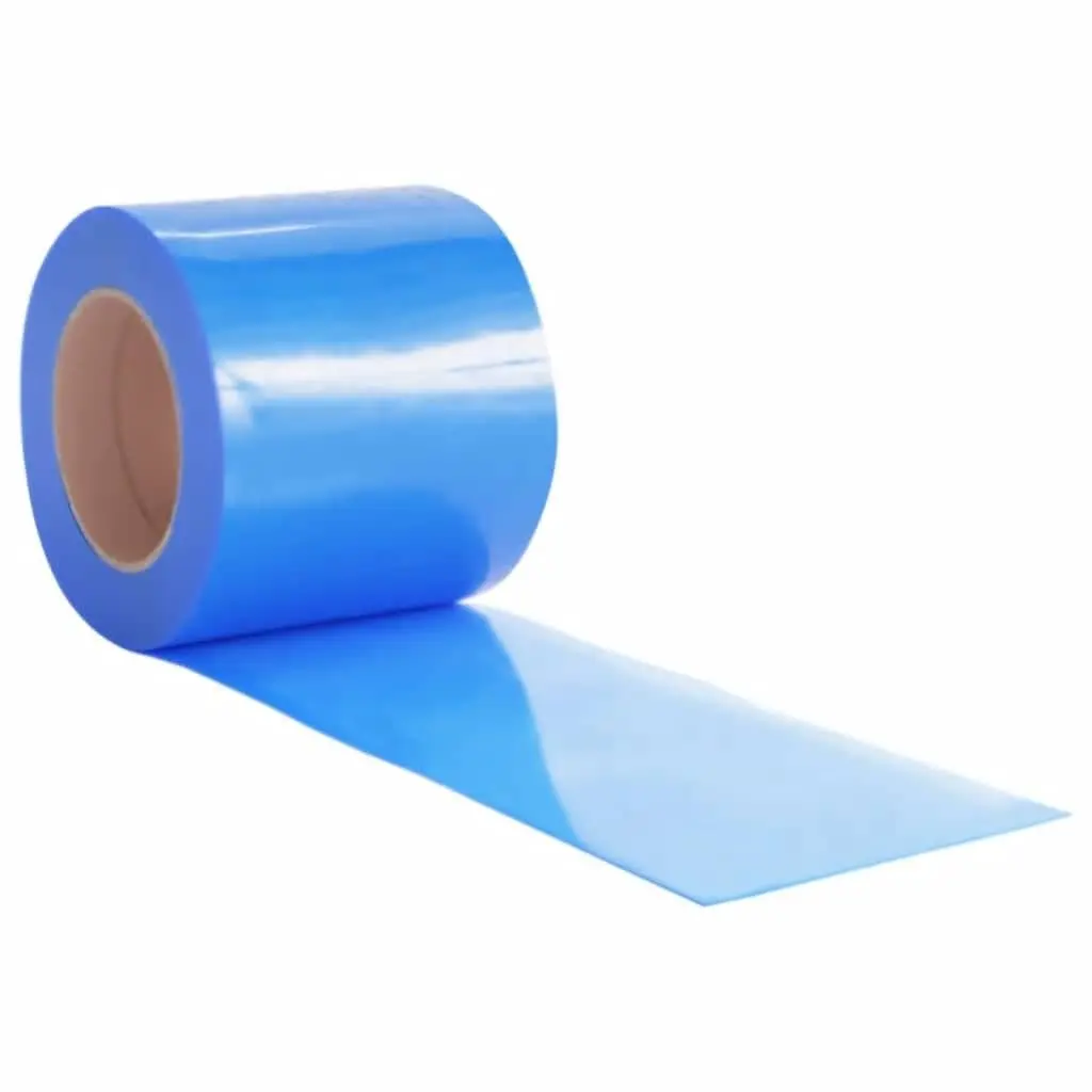 Door Curtain Strip Roll PVC 200mm Blue Thermal Insulation Noise Reduction 25m