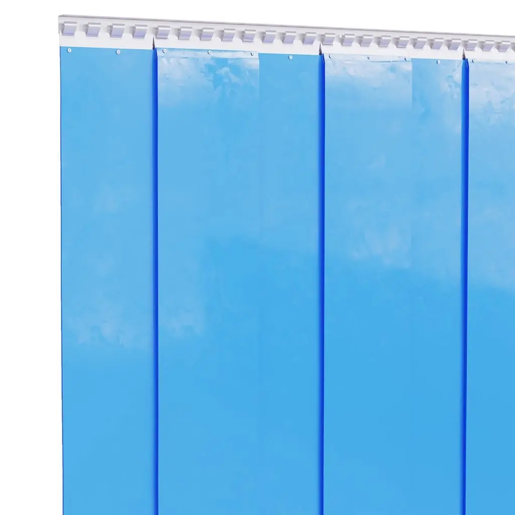 Door Curtain Strip Roll PVC 200mm Blue Thermal Insulation Noise Reduction 25m