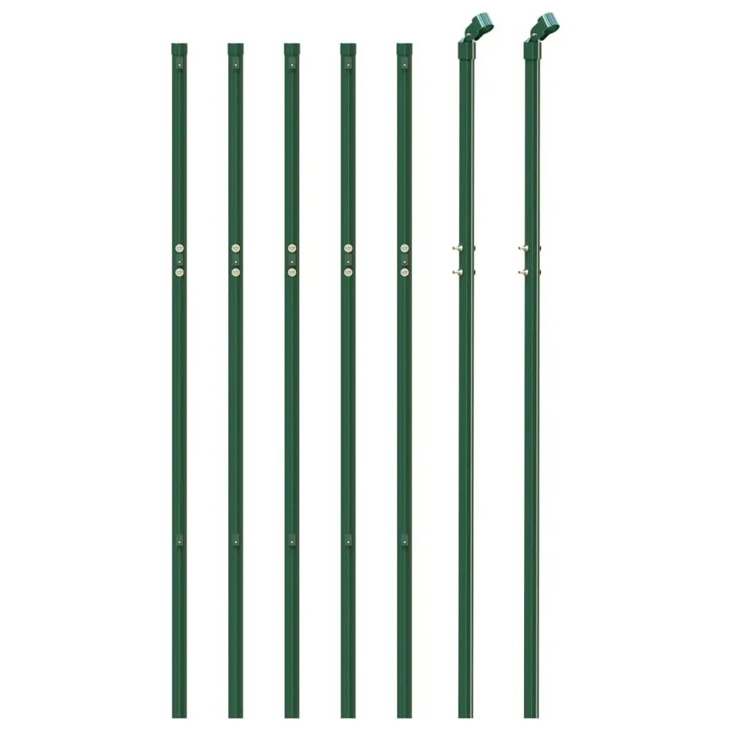 Chain Link Fence Panel Green 1x10m Outdoor Garden Yard Barrier Enclosure