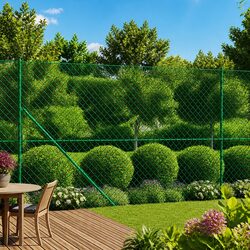 Practical Green Chain Link Fence Panel for Home Use