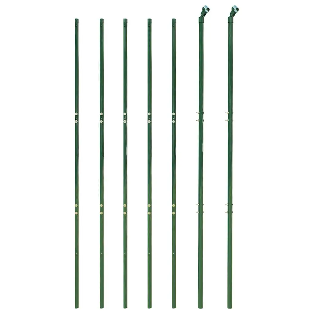 Chain Link Fence Green Interlocking Steel Mesh 1.4m x 10m Durable Garden Property Barrier