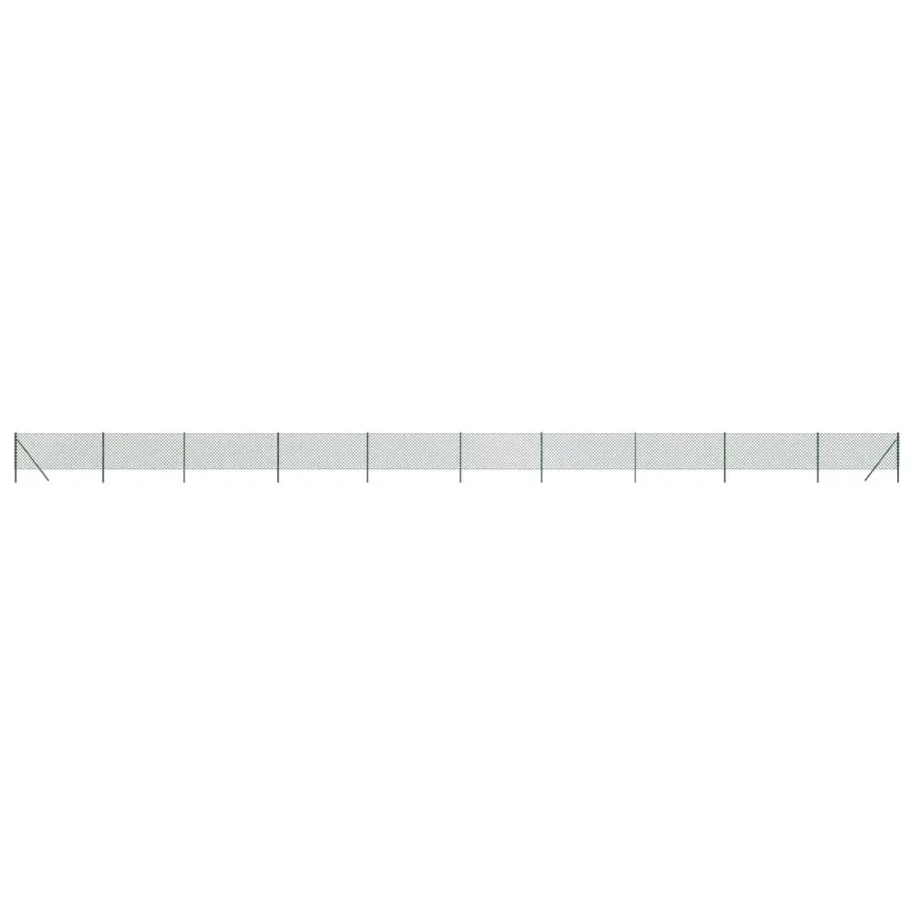 Garden Barrier Panel Durable Green Steel Wire Mesh 1x25m Interlocking Chain Link Fencing