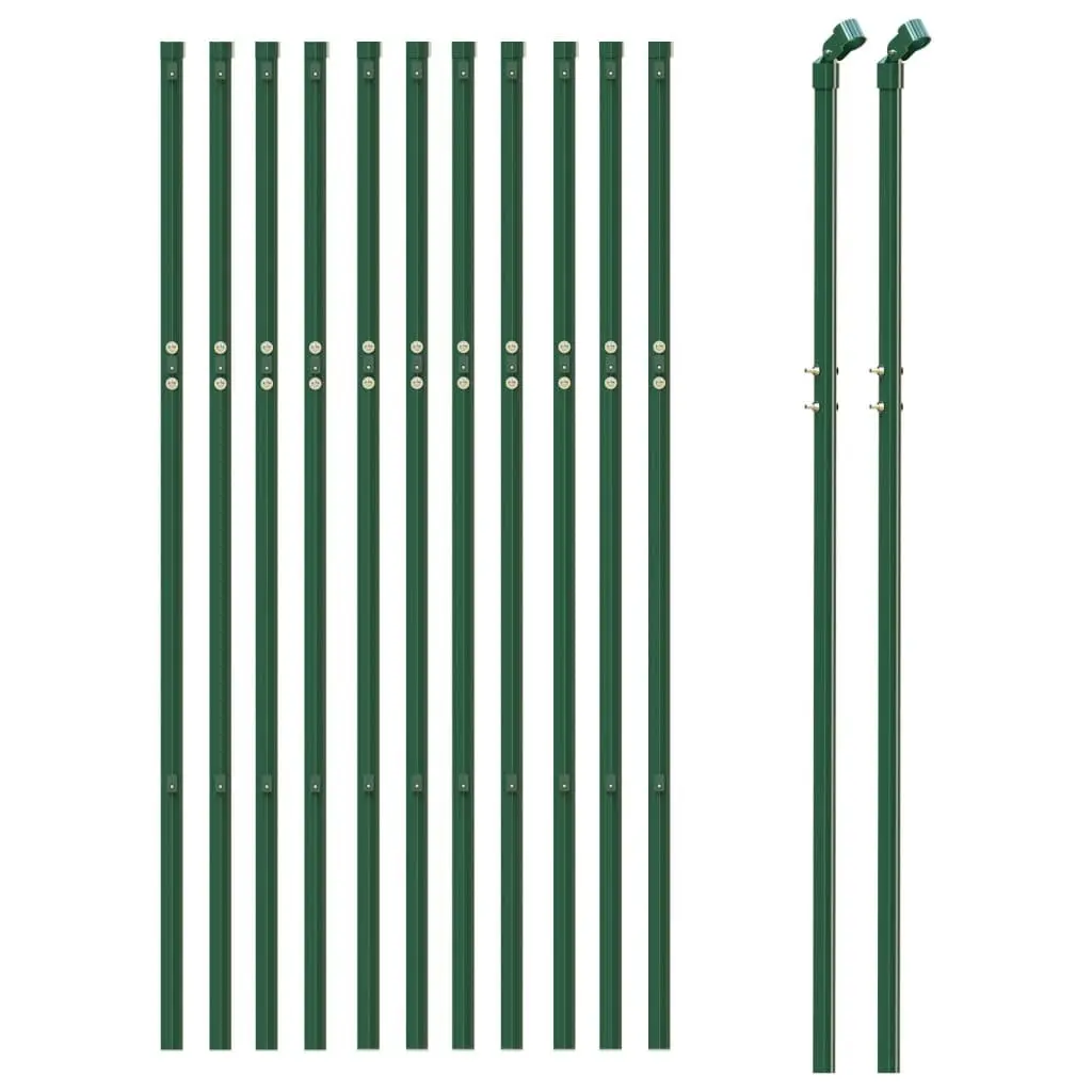 Garden Barrier Panel Durable Green Steel Wire Mesh 1x25m Interlocking Chain Link Fencing