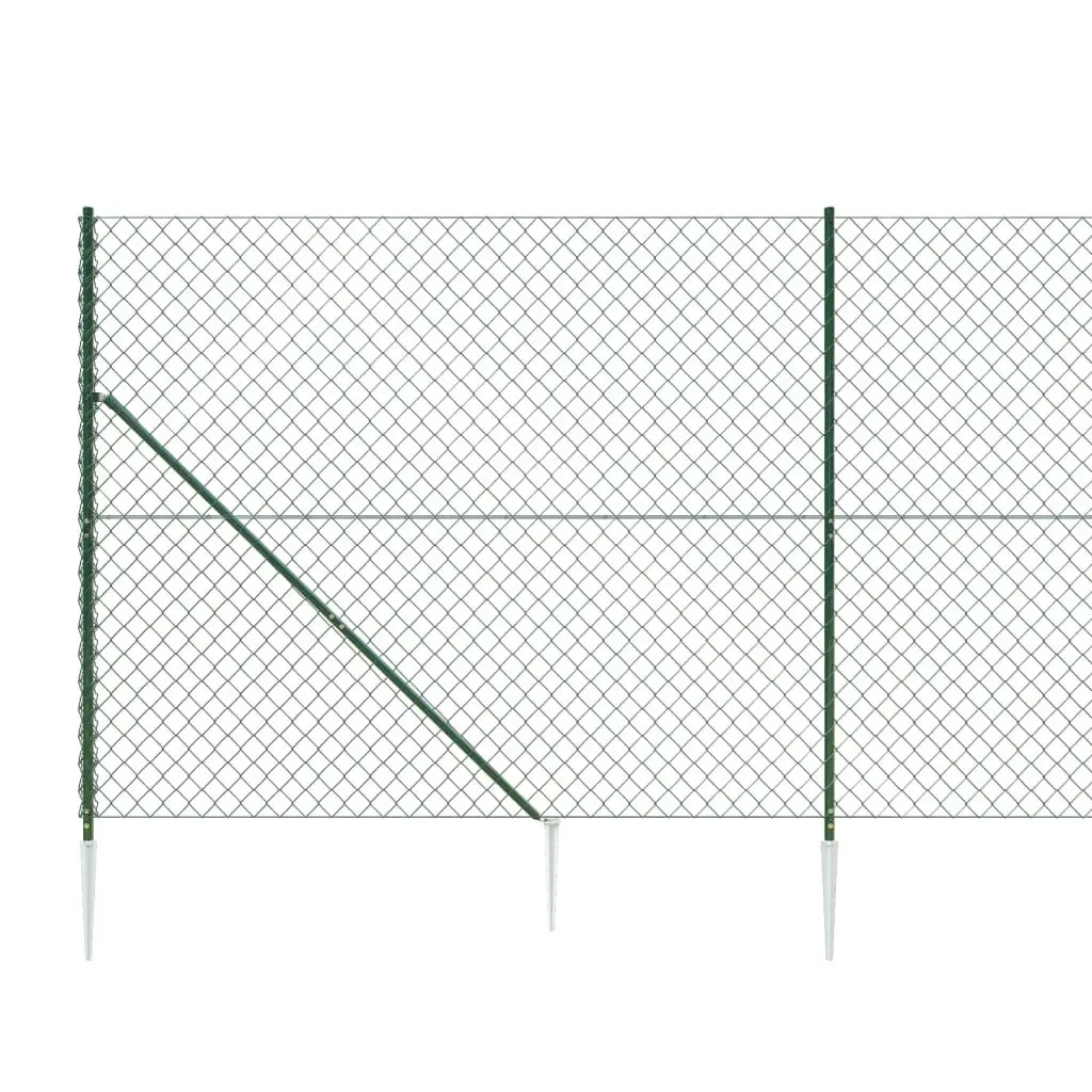 0.8x25m Green Chain Link Fence for Various Uses