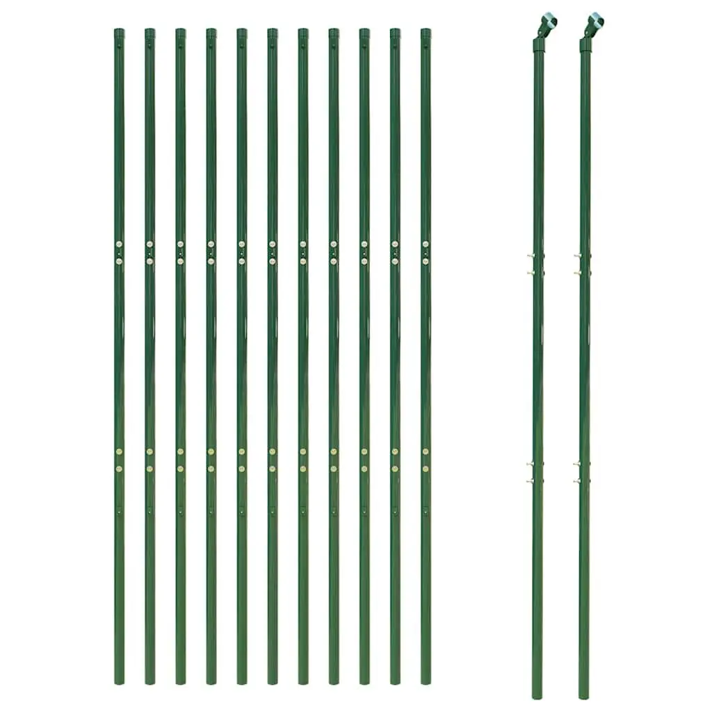 Wire Mesh Fence Panel Green Galvanised Steel 1.4x25m Outdoor Barrier Garden Enclosure