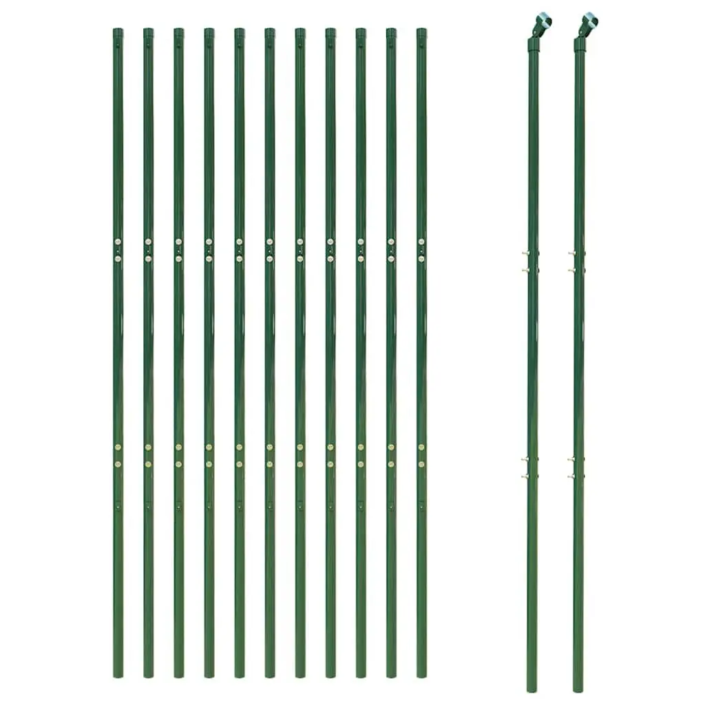 Wire Mesh Garden Fence Panel Galvanised Steel 1.6 x 25 m Green Durable Enclosure