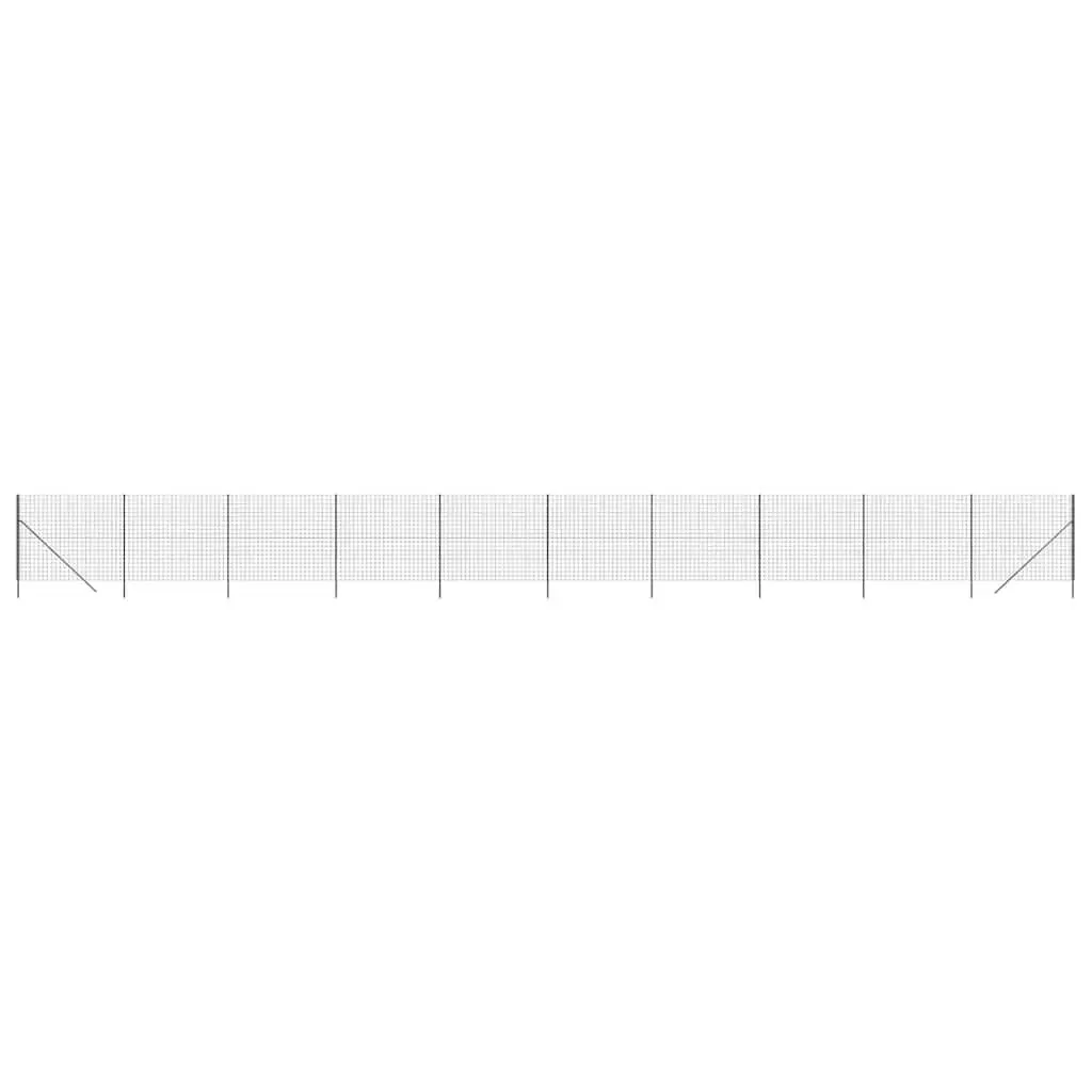 Galvanised Steel Wire Mesh Fence Panel 1.4m High 25m Long Anthracite Garden Barrier