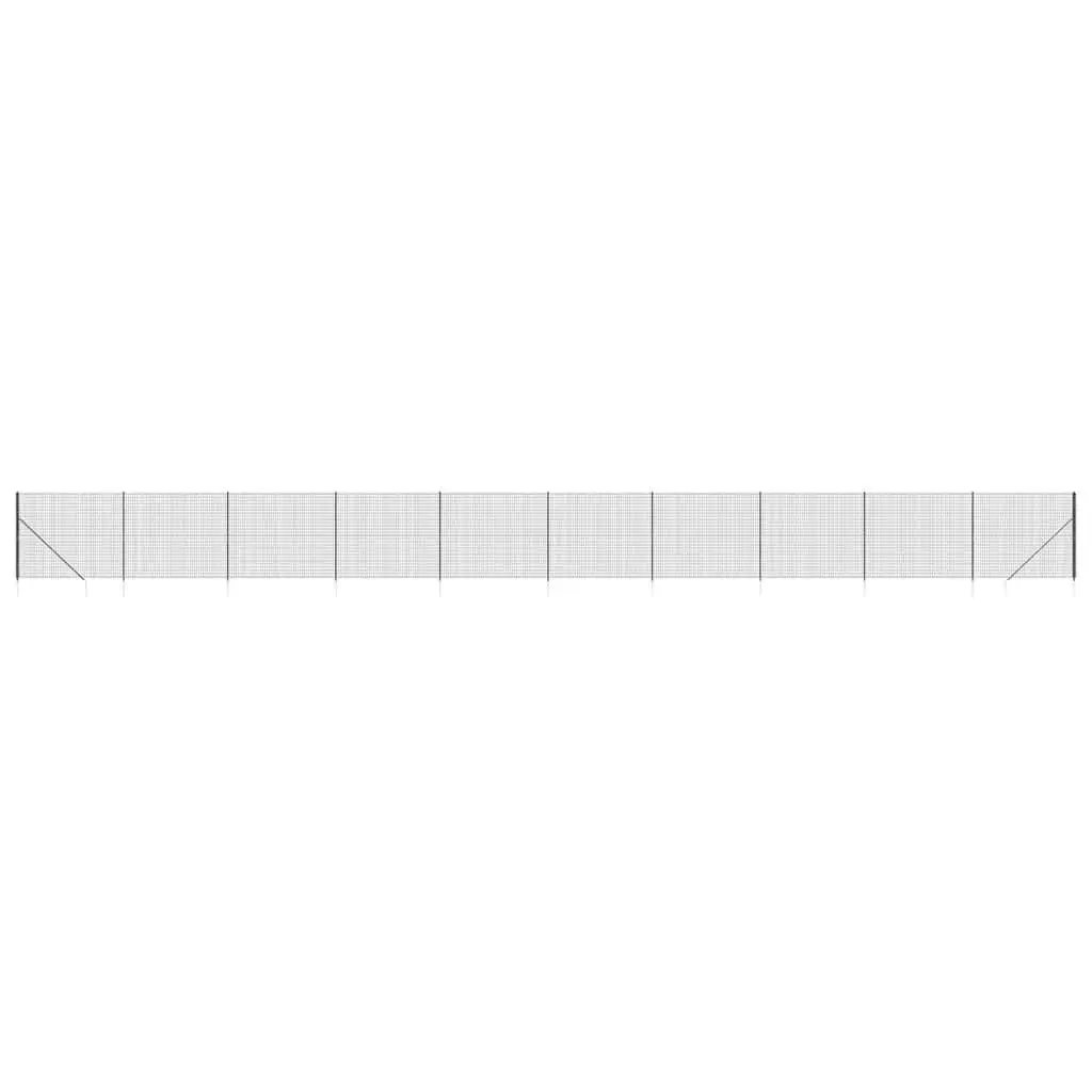 Wire Mesh Fence Steel Anthracite 1.4m x 25m Panel with Spike Anchors