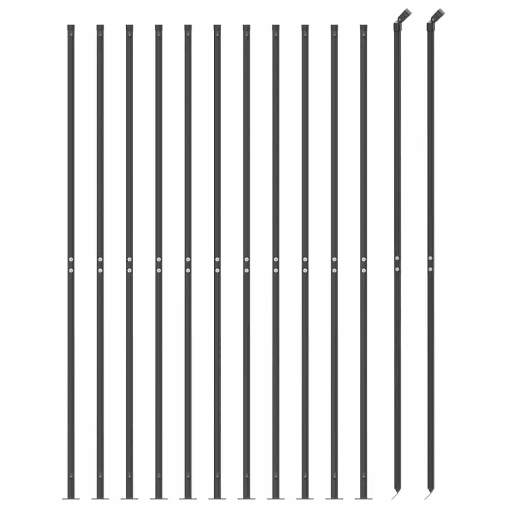 Wire Mesh Fence Panel with Flange Anthracite Garden Barrier Property Enclosure