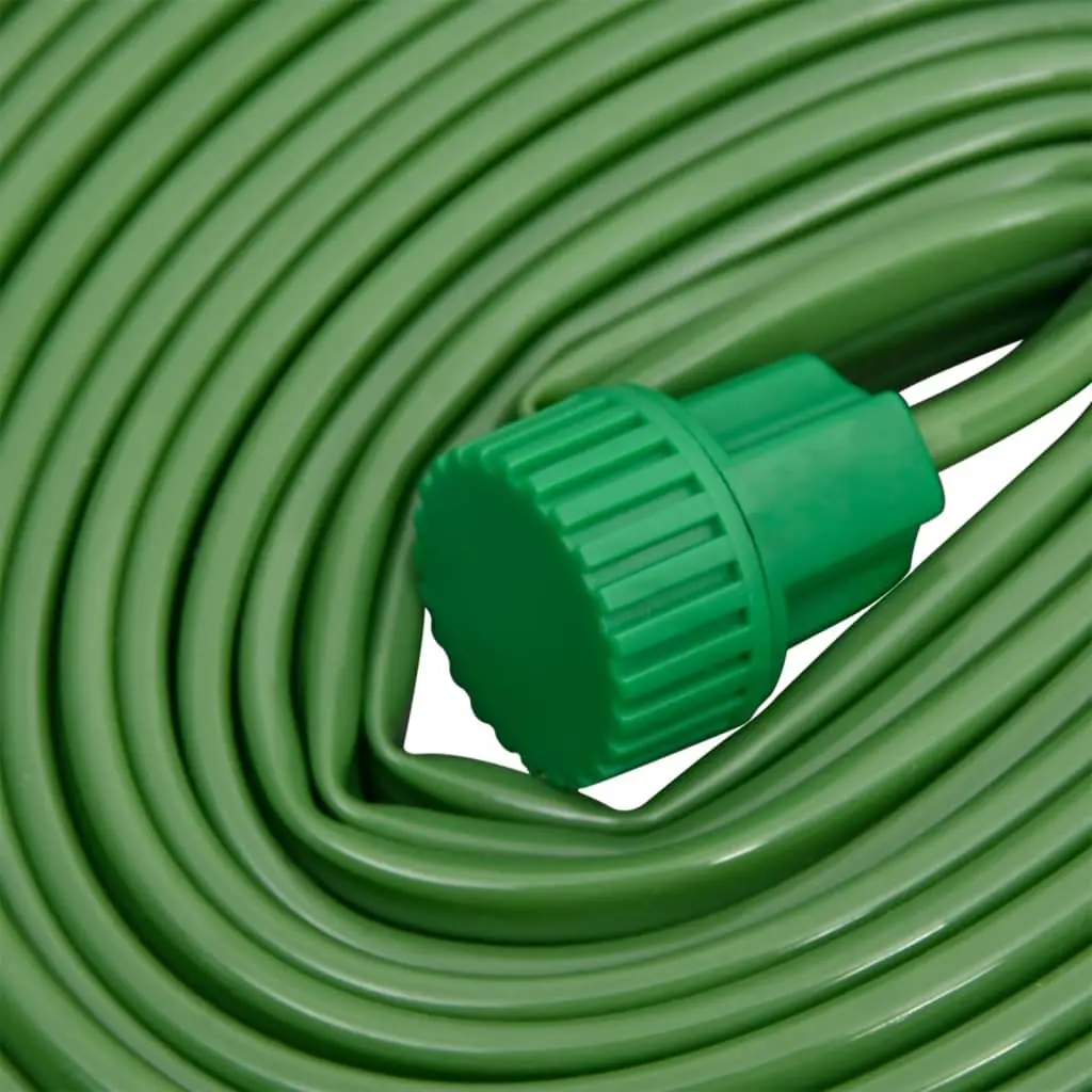 3-Tube Sprinkler Hose Garden Watering Irrigation System Green PVC 22.5m