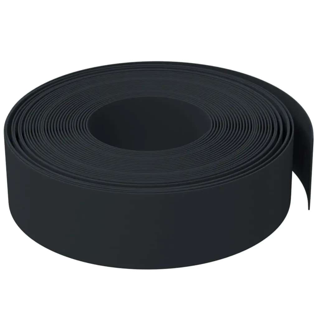 Flexible Garden Edging Black Polyethylene 10m Lawn Border for Path Flower Bed Pond