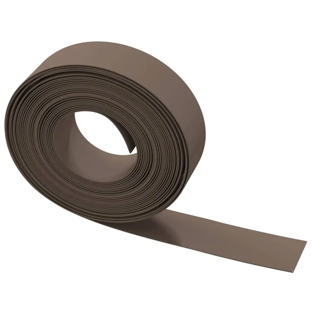 Garden Edging Border Flexible Polyethylene 10m Brown