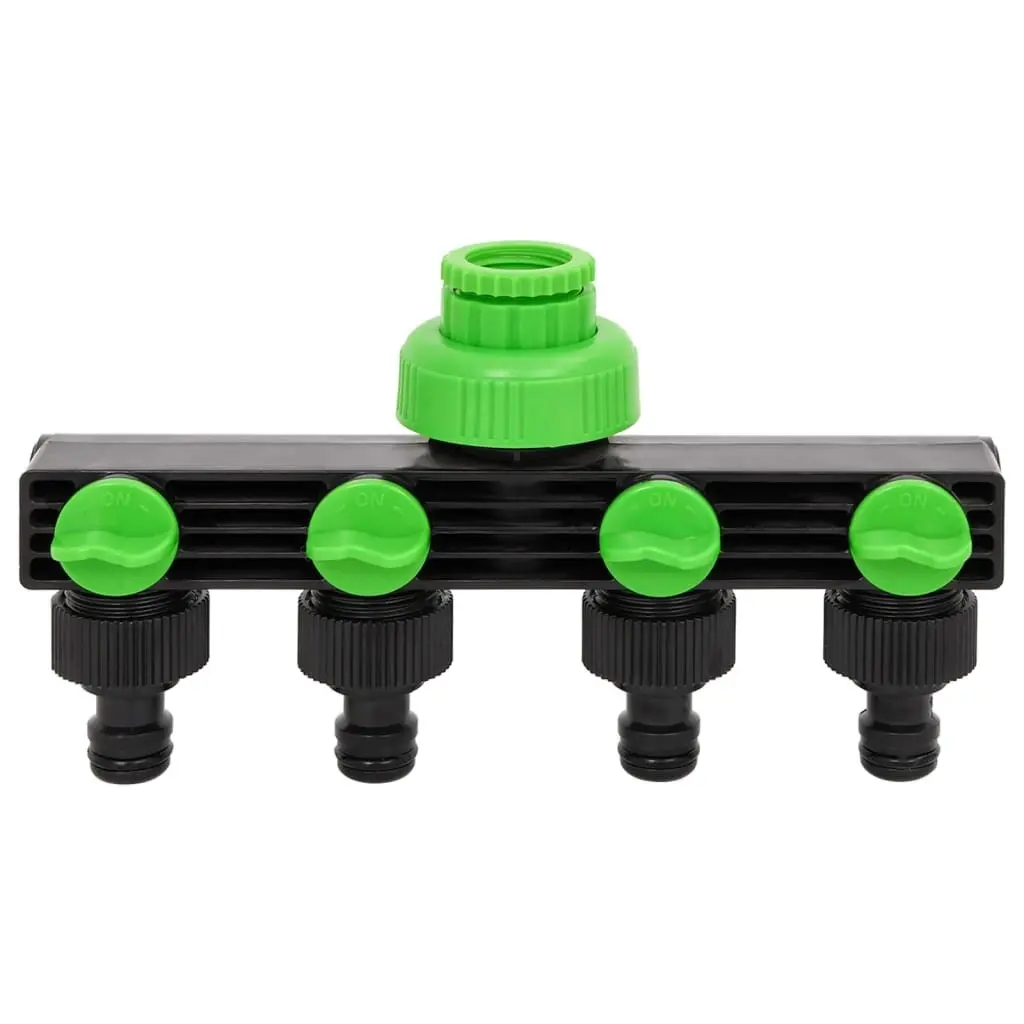 4-Way Tap Adaptor Water Irrigation Connector ABS Green