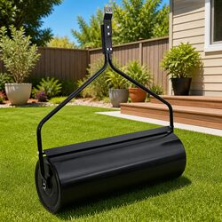 Garden Lawn Roller Push Tool 63L Capacity Iron Frame Aerator Gardening Equipment