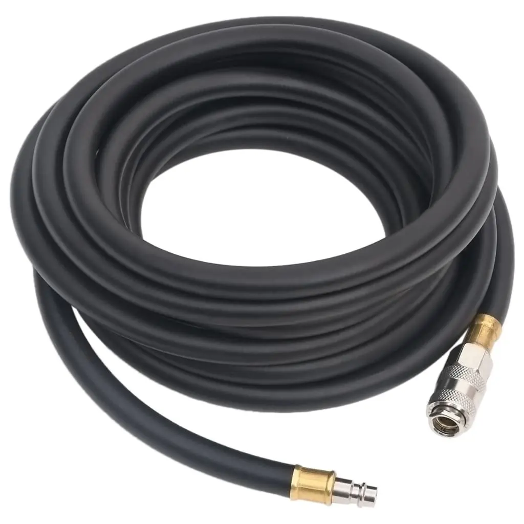 Hybrid Air Hose 5m Pneumatic Compressor Tool 3/8" BSPT Quick Coupler Black