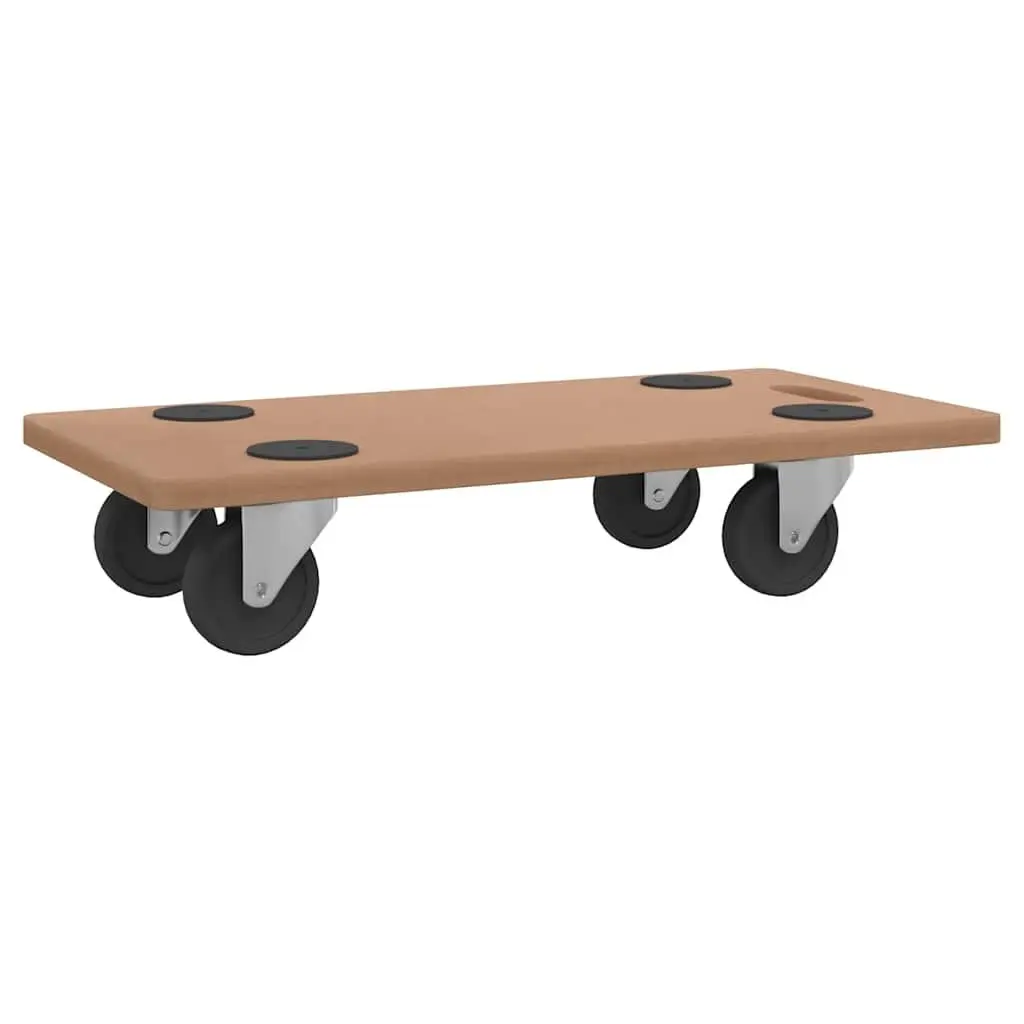 Dolly Trolleys Engineered Wood 2 Piece Rectangular Brown Moving Platform Furniture Transport