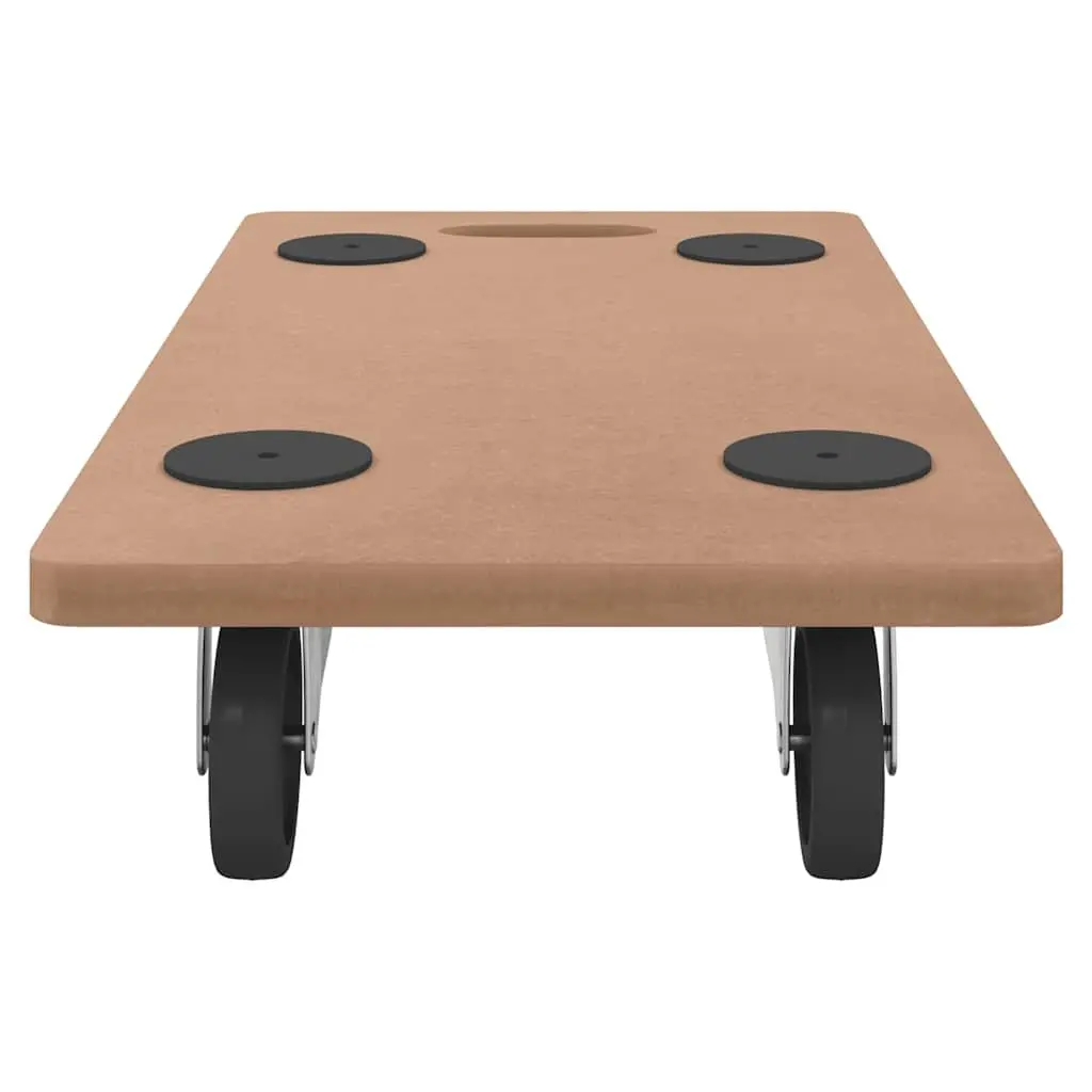 Dolly Trolleys Engineered Wood 2 Piece Rectangular Brown Moving Platform Furniture Transport