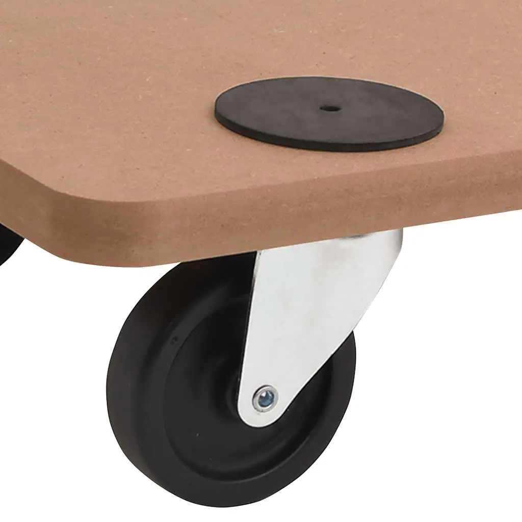 Dolly Trolleys Engineered Wood 2 Piece Rectangular Brown Moving Platform Furniture Transport