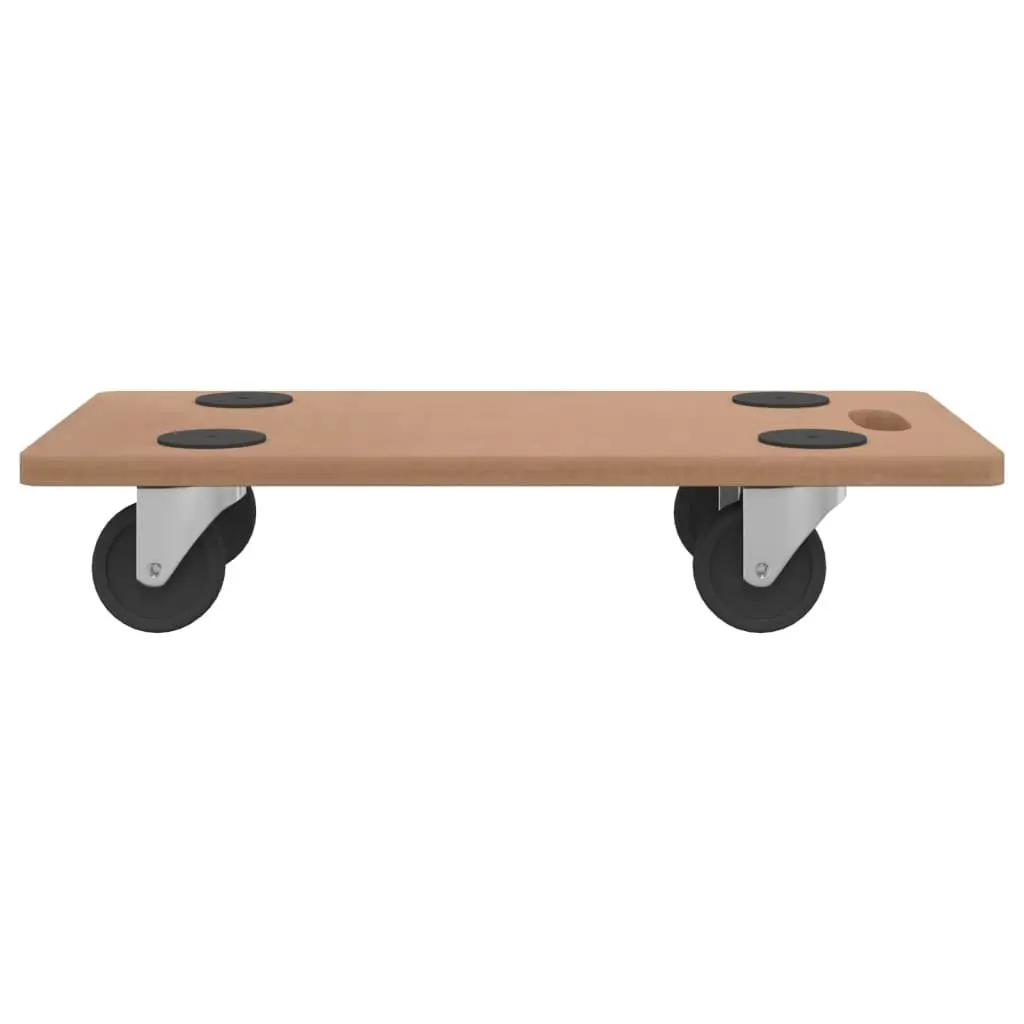 Dolly Trolleys Engineered Wood Rectangular 6 Pack Brown Moving Platform Anti-Slip Castors