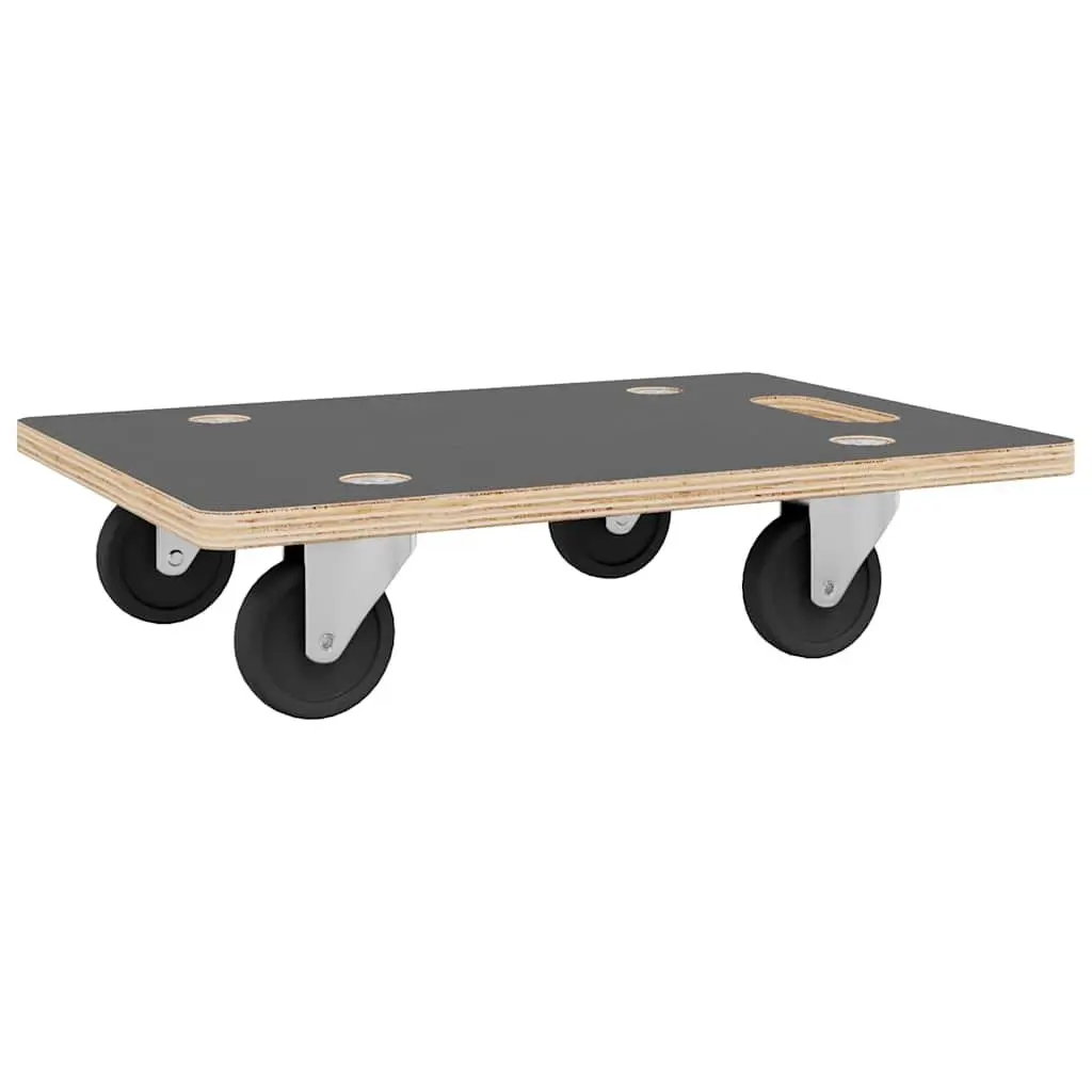 Transport Trolley Plywood Rectangular 50 x 35 x 11.5 cm Grey 2 pcs
