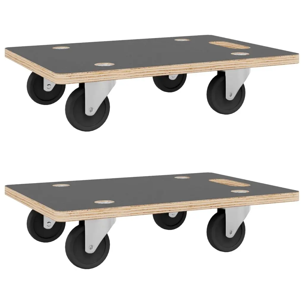Transport Trolley Plywood Rectangular 60x40x11.5 cm Grey 250 kg Capacity 2 Piece