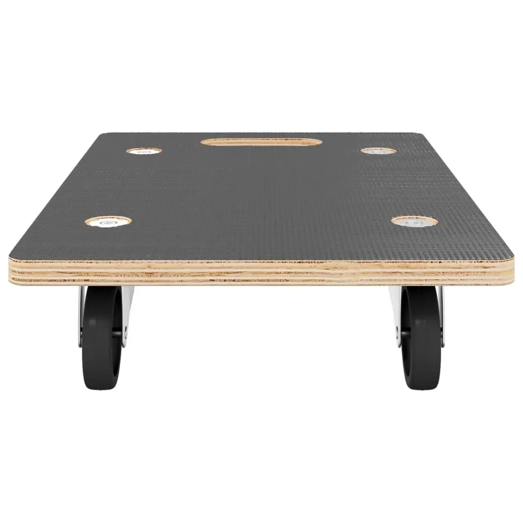 Moving Furniture Dolly Grey Rectangular Plywood Transport Trolley 80x55x11.5cm 2 Piece
