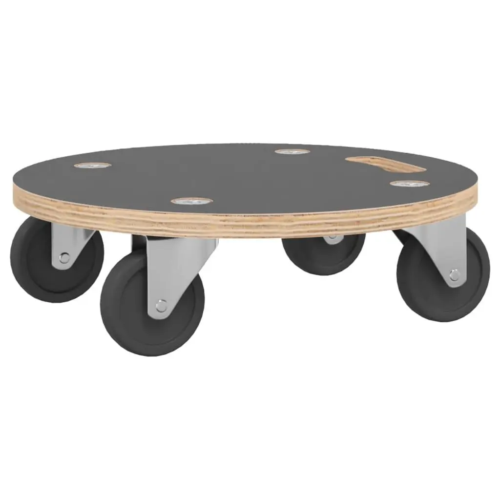Round Transport Trolley Plywood 38cm Grey