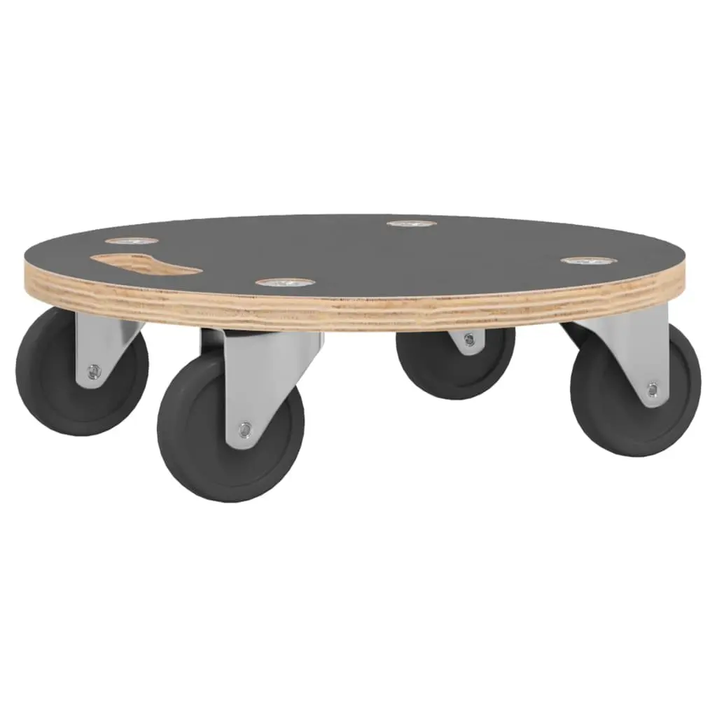 Round Transport Trolley Plywood 38cm Grey