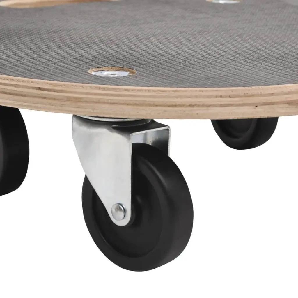 Round Transport Trolley Plywood 38cm Grey