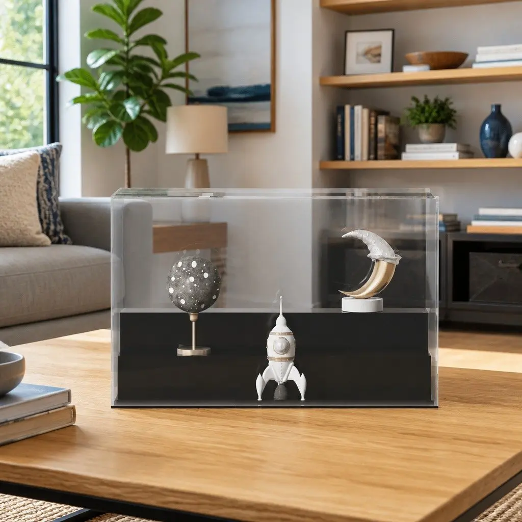 Acrylic Showcase Case Dustproof Transparent Multi-Purpose 25x12x16 cm Display Box for Collectibles Toys Handicrafts Souvenirs