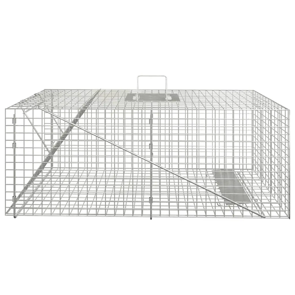 Animal Trap Live Catch Galvanised Iron Wire Mesh 64.5x25x26.5cm