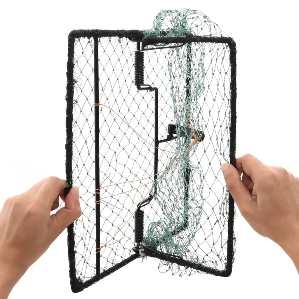 Bird Trap Steel Frame 34x32cm Foldable Polyethylene Mesh for Outdoor Garden Pest Control