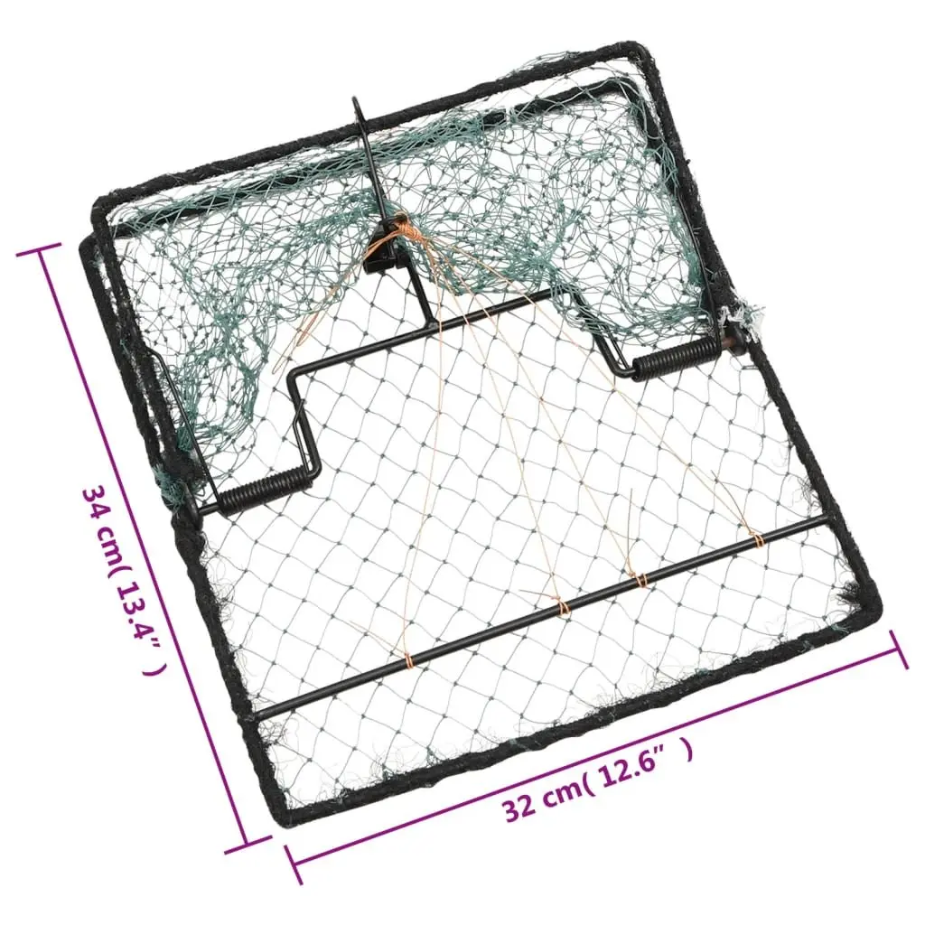 Bird Trap Steel Frame 34x32cm Foldable Polyethylene Mesh for Outdoor Garden Pest Control