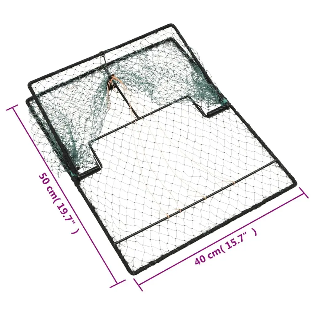 Bird Trap Reusable Humane Catching Net Cold Drawn Steel 50x40 cm Polyethylene Mesh