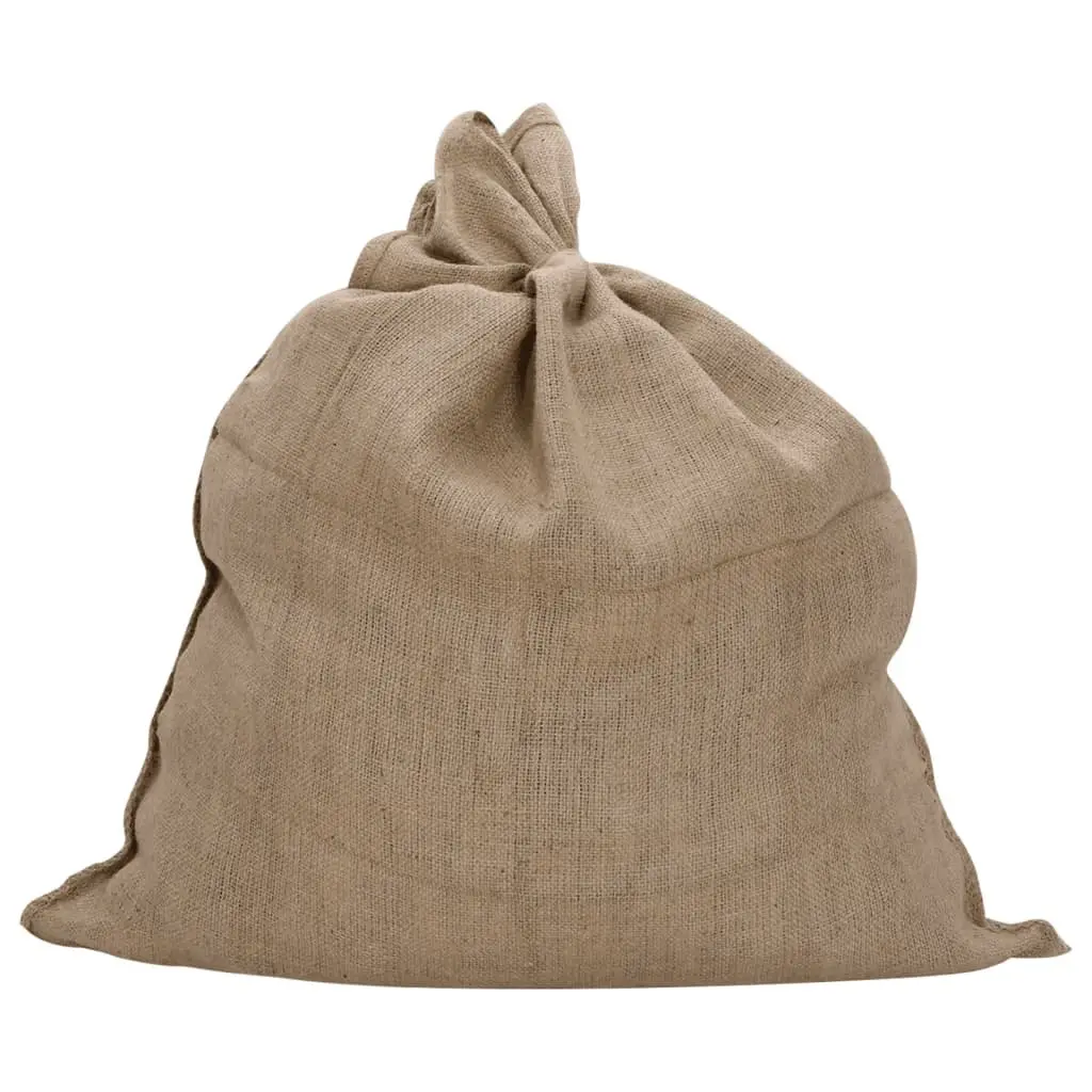Jute Sacks Natural 100x110 cm Brown 10 Pieces Storage Bags Burlap Hessian Garden Multipurpose