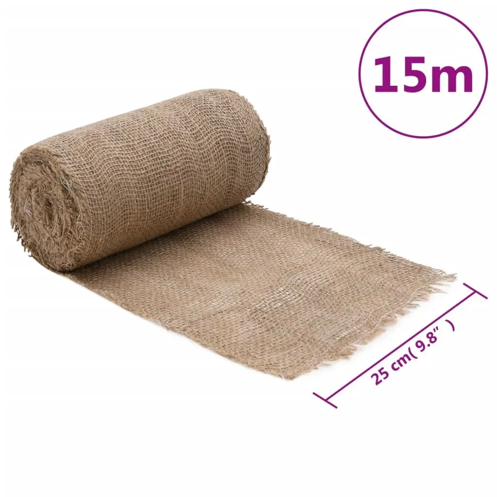 Jute Roll 0.25m x 15m Natural Burlap Runner for Home Decor Crafts Weddings and Parties