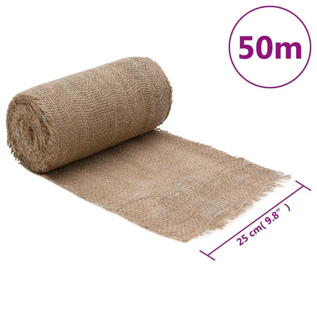 Jute Roll Natural 0.25m x 50m Burlap Hessian Craft Decor for Weddings Parties Home Garden